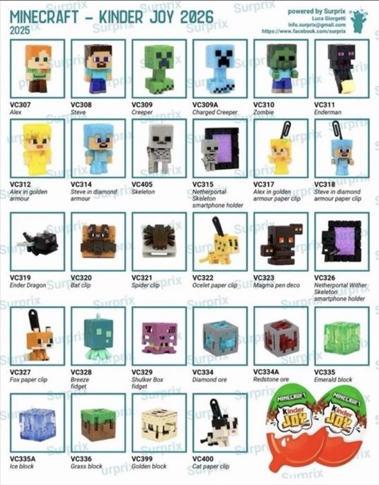 Kinder Joy Minecraft
