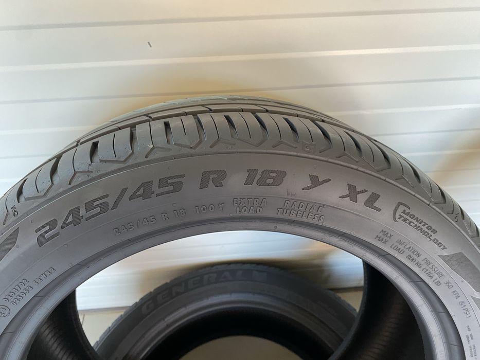 4бр летни гуми 245/45/18/General Alti Max Sport/dot2418г/6.3мм грайпфе