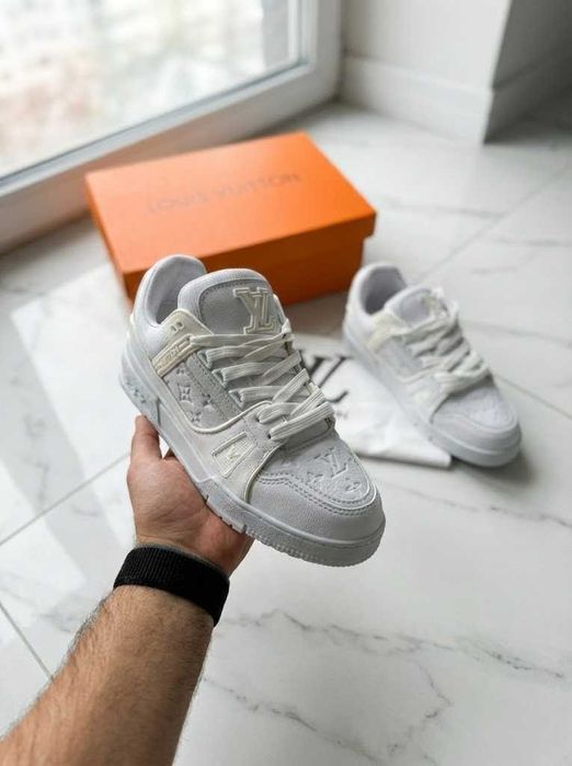 Adidasi LV Trainers Full Alb - White - PREMIUM - Full Box