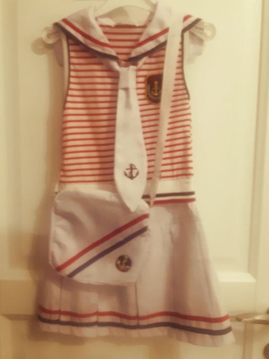 Летнее платье (матроска) для девочек