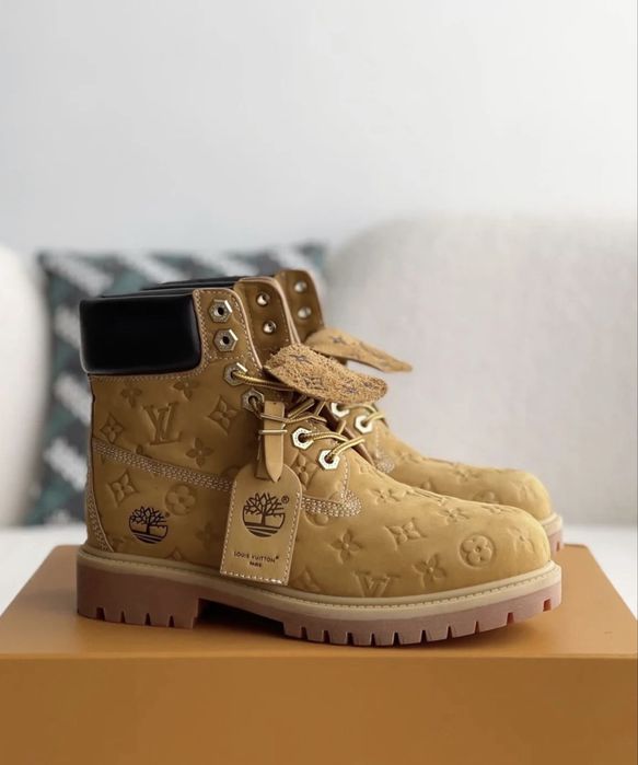 Bocanci Timberland Louis Vuitton Monogram Timberlands Brown Maro 6inch boots 43 fara cutie