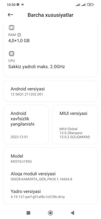 Redmi 9t 6000mach