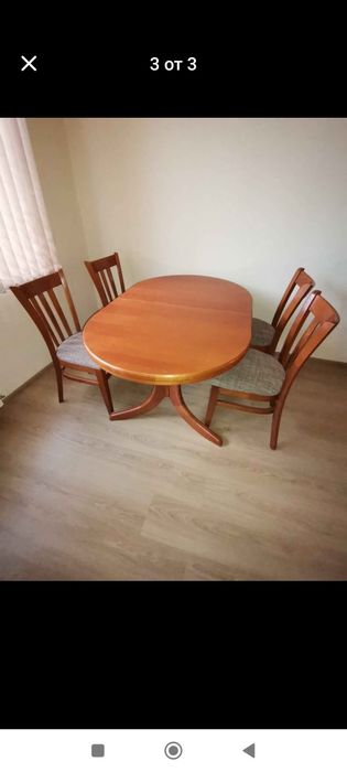 Луксозна трапезна маса и четири стола