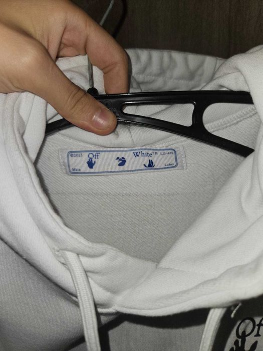 Hanorac Off-White marker hoodie alb (S)