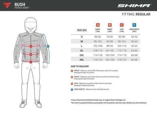 екстилно мото яке SHIMA RUSH Black/Fluo ,4 сеозна,всички протектори