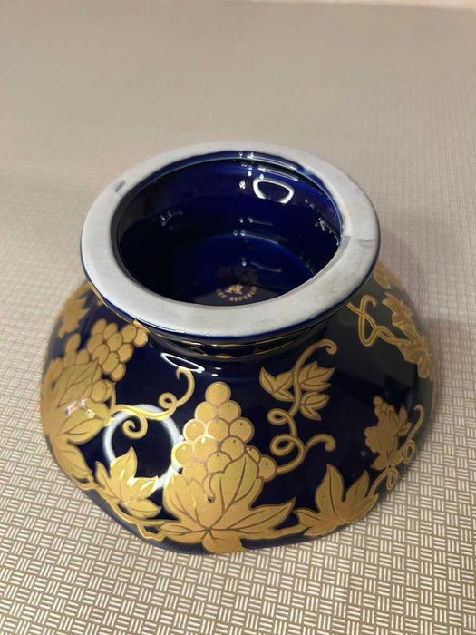 Конфетница цвета кобальт с росписью | Вазочка для сервировки стола