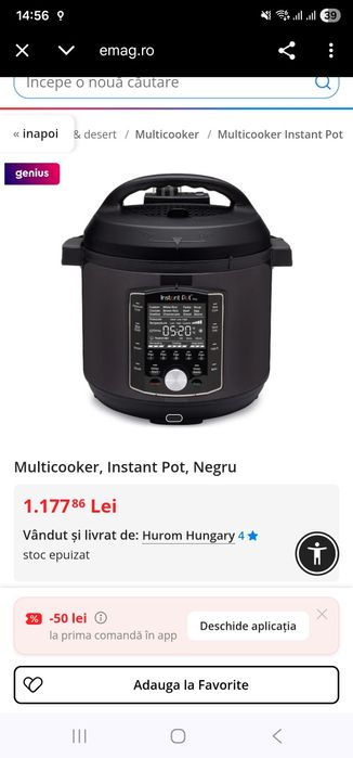 Multicooker Instant Pot Pro negru