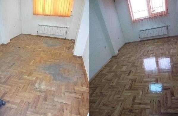 Безпрахово циклене на паркет и дюшеме Пещера