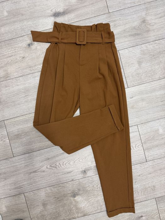 Pantaloni Asos maro XS curea in talie ajustabili XXS-XS