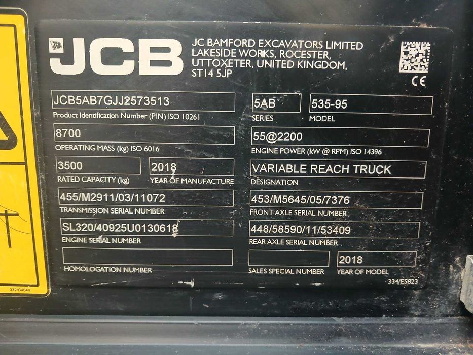 Телескопичен товарач JCB 535-95 - 9.5 м
