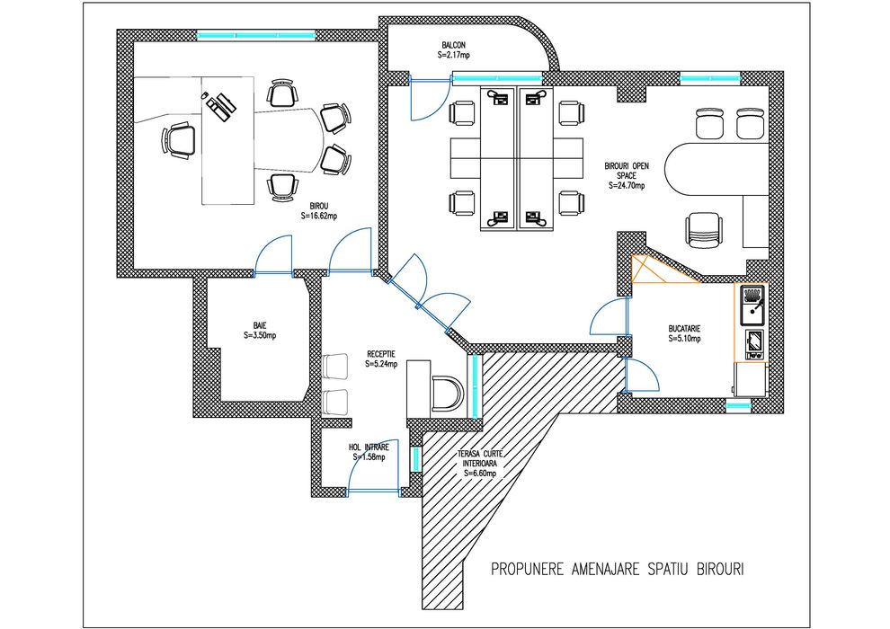 Apartament 2 camere Dorobanți, etaj 1, ideal birou, ultracentral