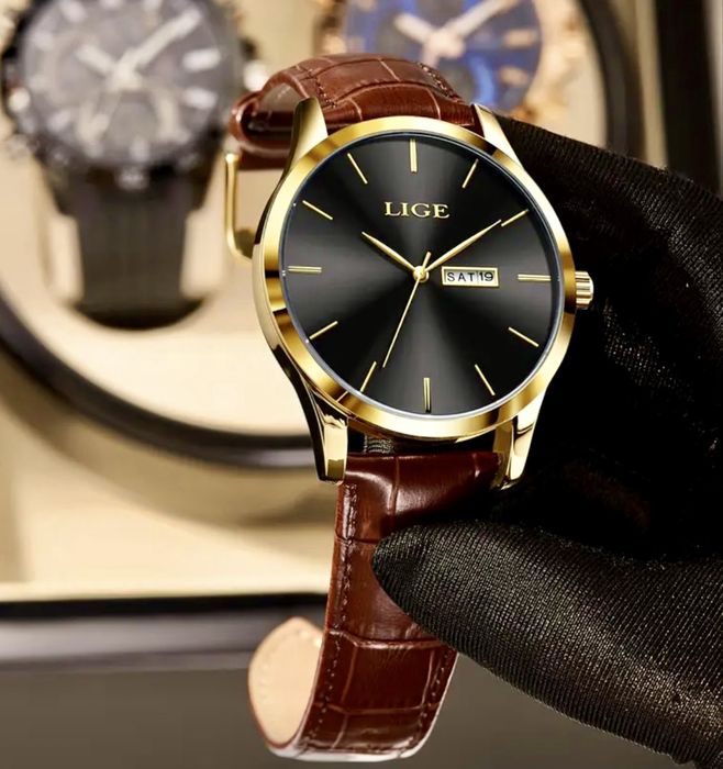 Мъжки класически, модерни и стилни кварцови часовници с кожена кайшка!