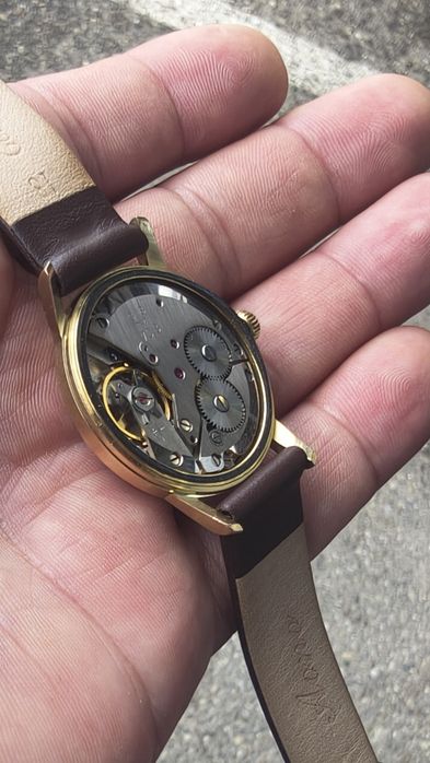 Ceas vitange Glashutte placat cu aur