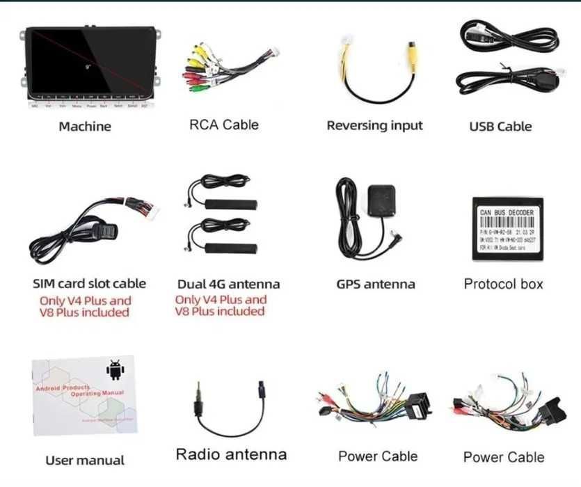 2GB/64GB Navigatie Skoda Octavia VW Golf 6 5 Passat B6 B7 Polo Carplay
