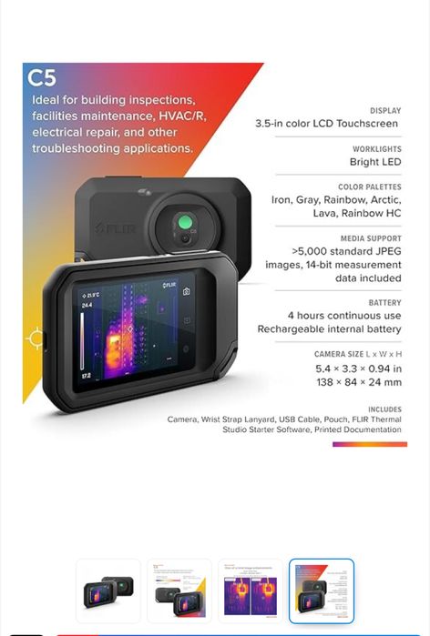 Camera termica FLIR C5, camera termica, profesional, sigilata, OCAZIE
