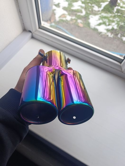 Насадки на глушитель двойные. Универсальные.