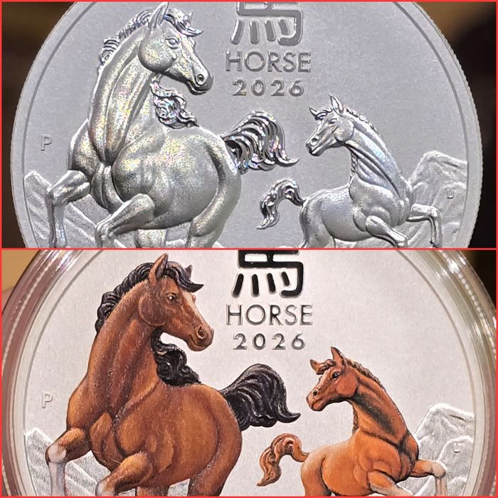 Perth Mint Lunar 3 III de 1/2, 1, 2 si 5 oz monede lingou argint