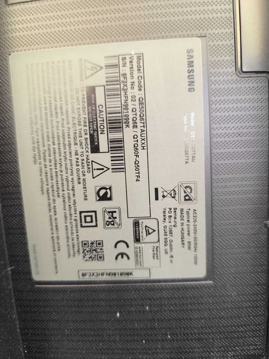 Samsung QE50Q67TAU - ЗА ЧАСТИ