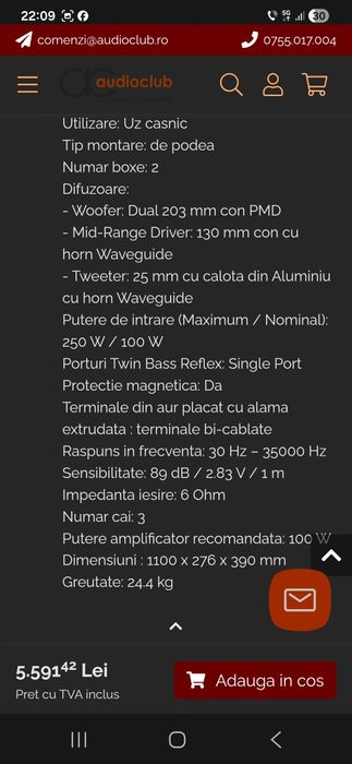 Boxe podea Yamaha NS 777