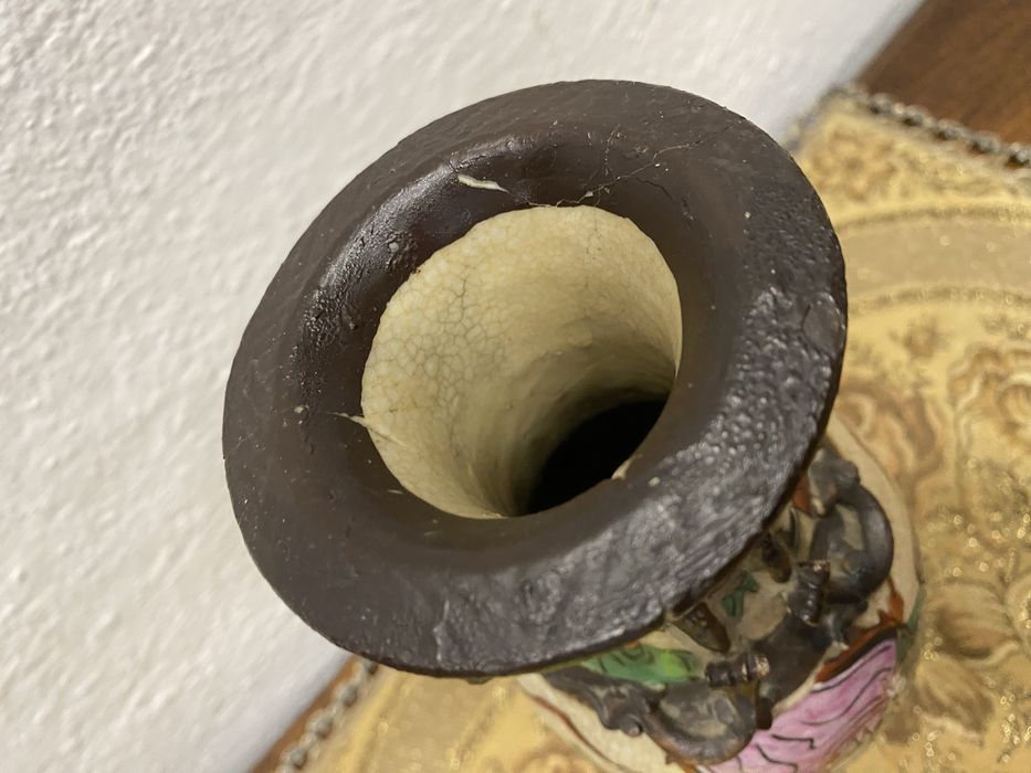 Японска ваза сацума с маркировка 1900 г .