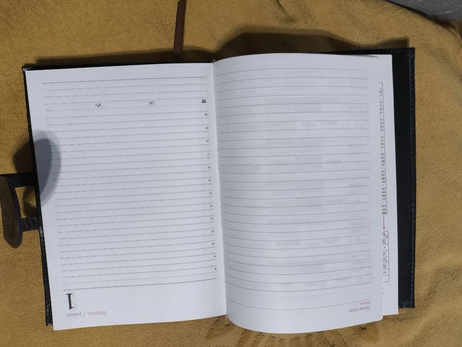 Деловой дневник  в кожаном переплёте