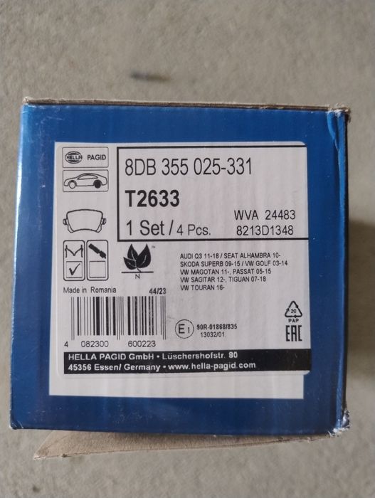 Discuri+ plăcute frână Hella Pagid  - Audi, VW, Skoda, Seat,