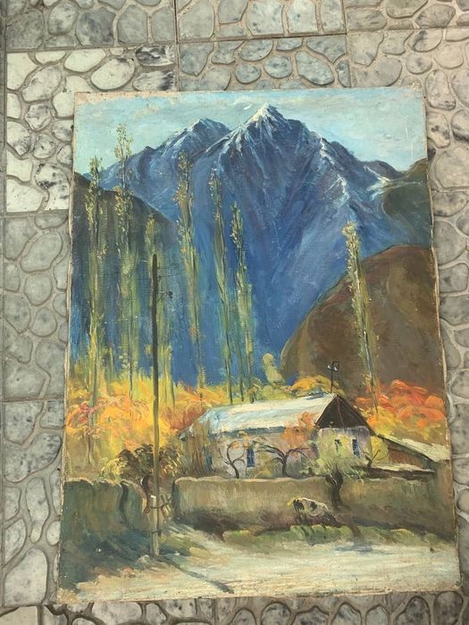 Картина холст масло художник не известен 3 шт