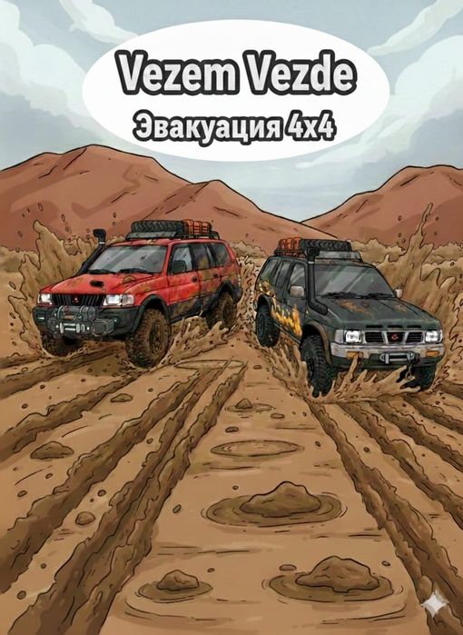 Эвакуация 4х4. 24/7 Алматы