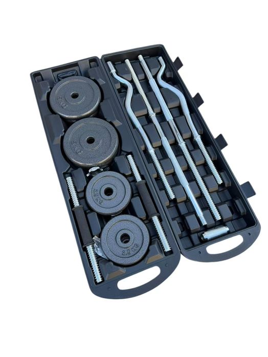 Комплект дъмбели с лост 55кг