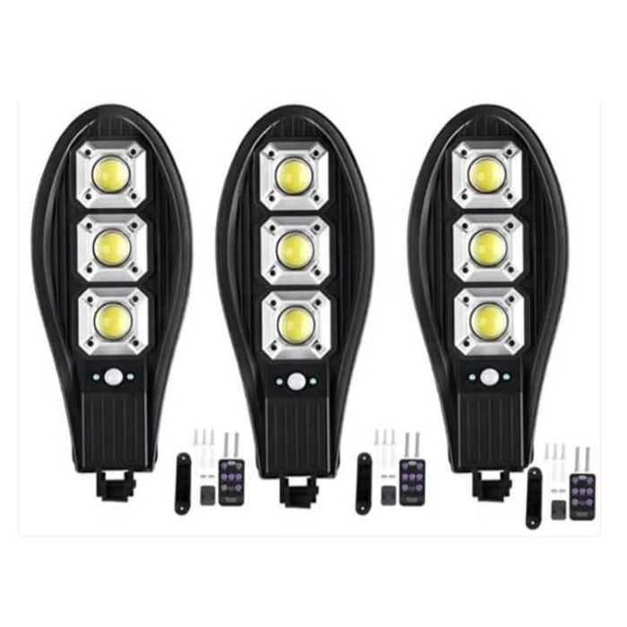 3 Броя Соларна Водоустойчива Лампа 600W със сензор за движение и ДУ