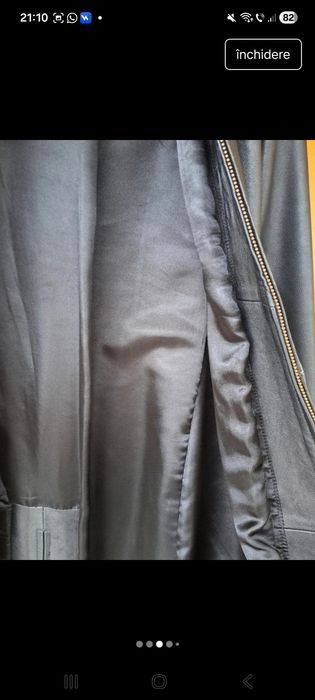 Haină damă din piele naturală, NOU! Versace ( 38/ 40)