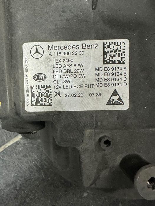 Десен фар Mercedes CLA W118 Multibeam LED
