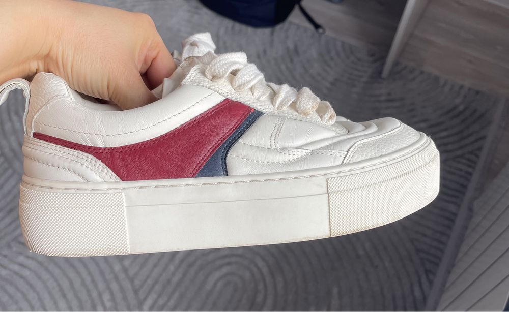 Кожанные кеды massimo dutti