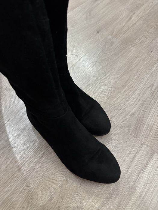 Замшивые сапоги на осень