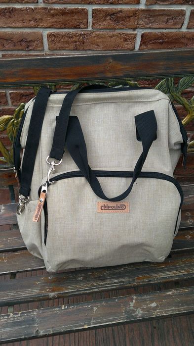 Бежова раница за количка Чиполино