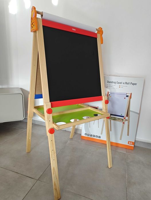 Viga - Детска дървена двустранна магнитна дъска за рисуване