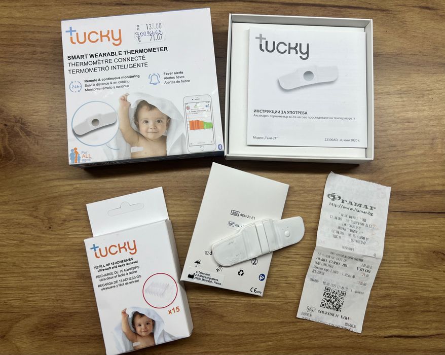 Tucky Smart Thermometer – Смарт термометър за деца и възрастни + лепенки