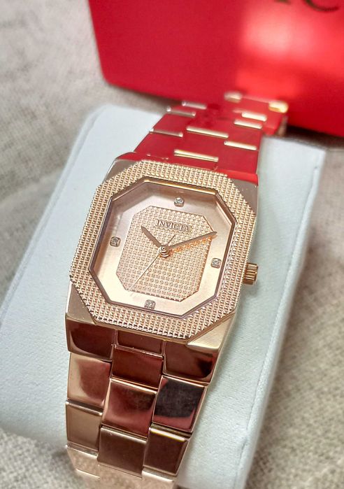 Ceas Invicta Cuadro Lady - 27mm, Rose Gold