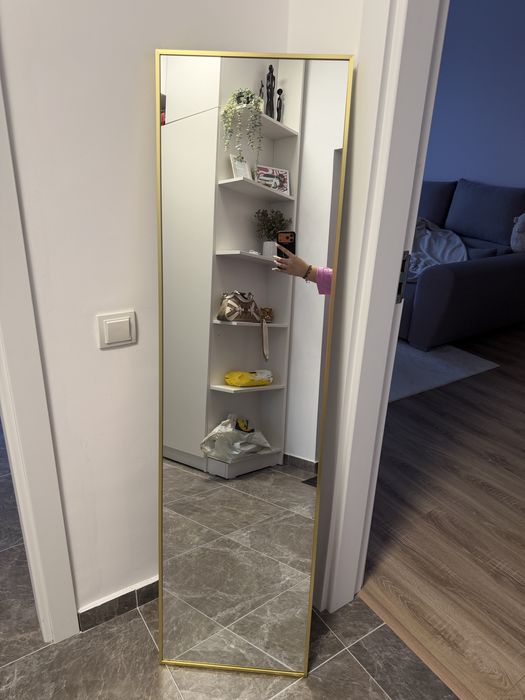 Oglinda de podea Aurie Verticala,Dreptunghiulara