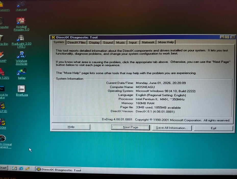 Unitate Pentium II 2  Retro Gaming Pc