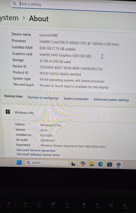 Laptop Lenovo ThinkPad L470, i5-7200U, 8GB RAM, 1TB HDD, Windows 11 Pro