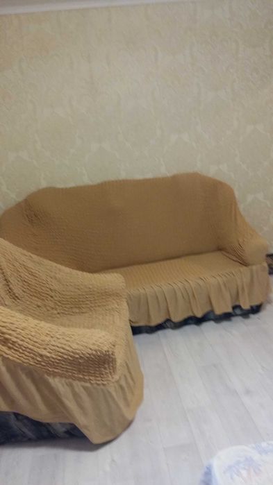 Диван велюр и кресло