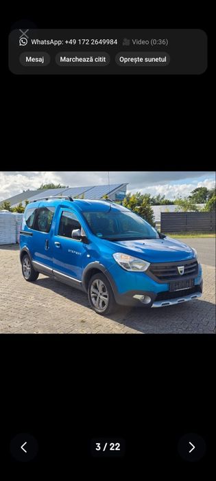 Dacia dokker. S T E P W A Y  1.5 diesel 2017