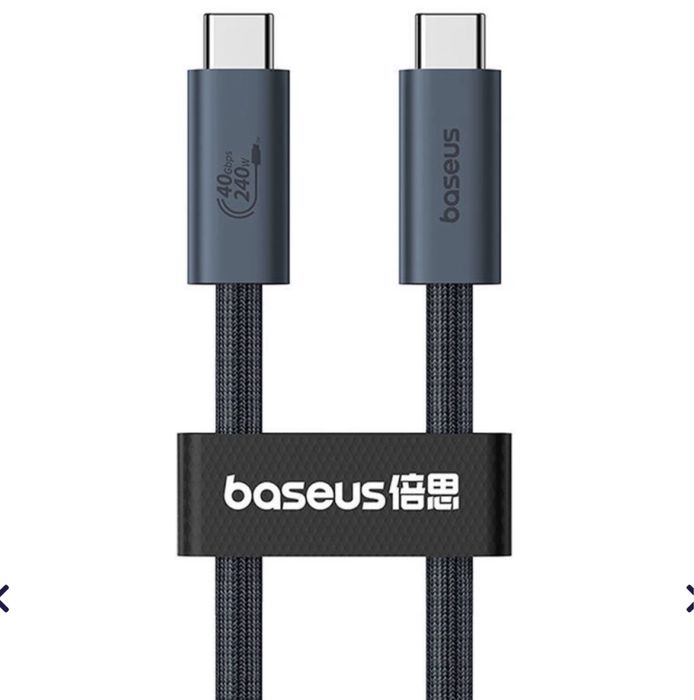 Кабель Baseus thunderbolt 4  USB Type A - USB Type C 1 м Black