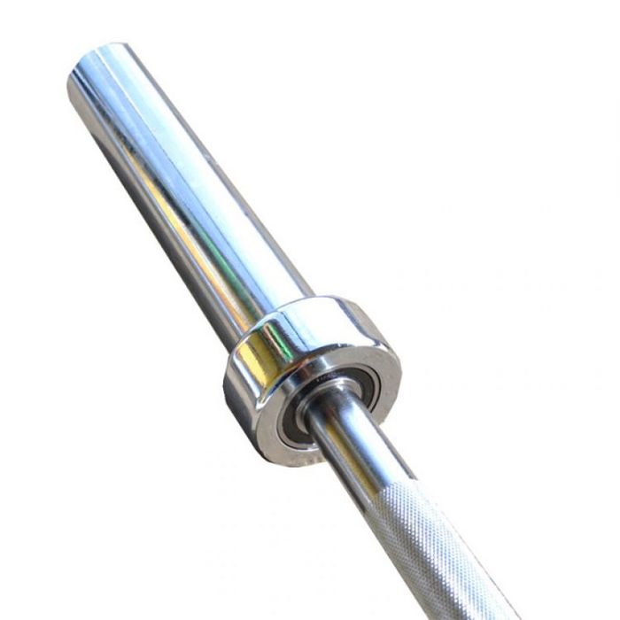 Олимпийски прав лост 220 см ф50 с лагери + 100 кг тежести (гумени диск