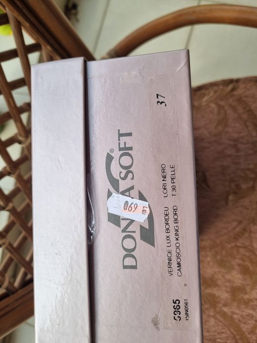 Pantofi Donna Soft, culoare bordeaux, piele lacuita
