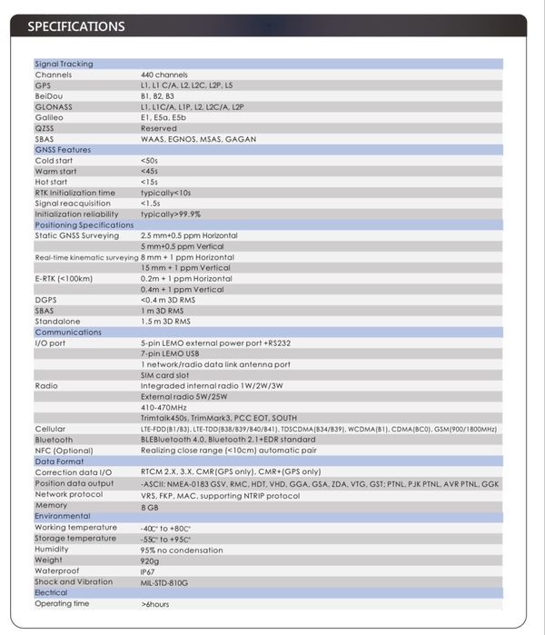 Rover GNSS RTK South Galaxy G1C (692 canale), carnet de teren South H5