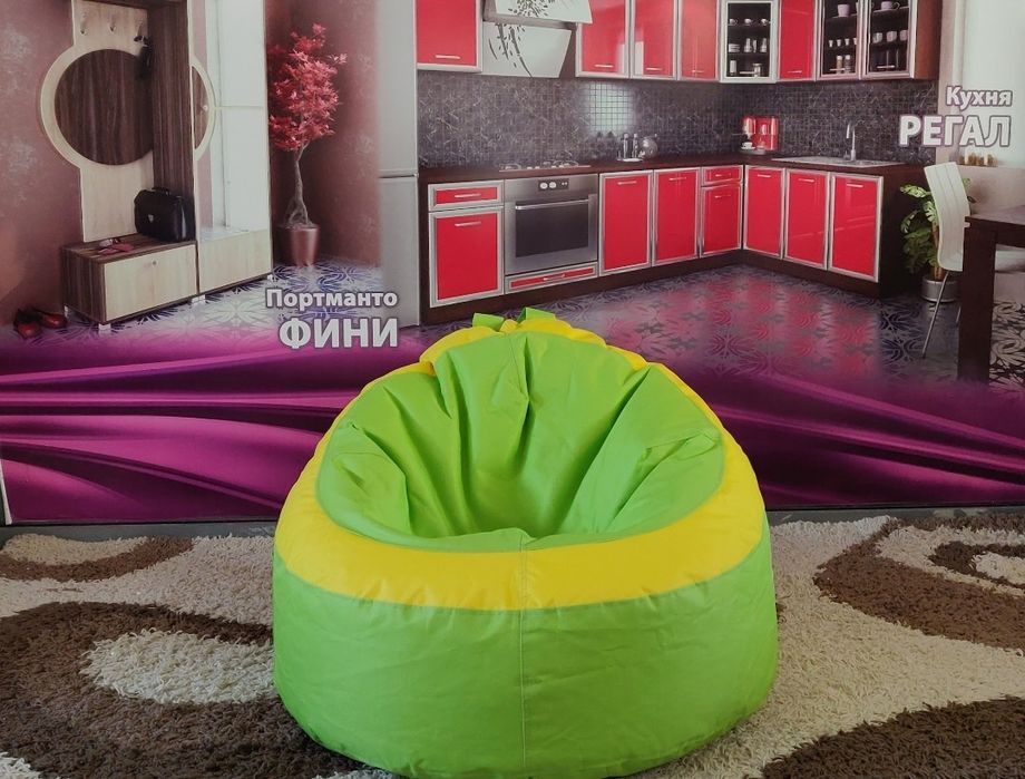 Промоция! Барбарон пуф с кант (празни калъфи)