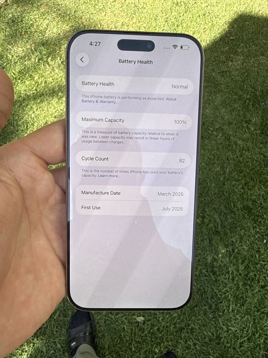 iPhone 16 Pro Max 256 100% 82 cycle Desert esim