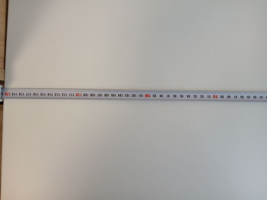Birou alb din MDF și cadru metalic 120x50x80cm